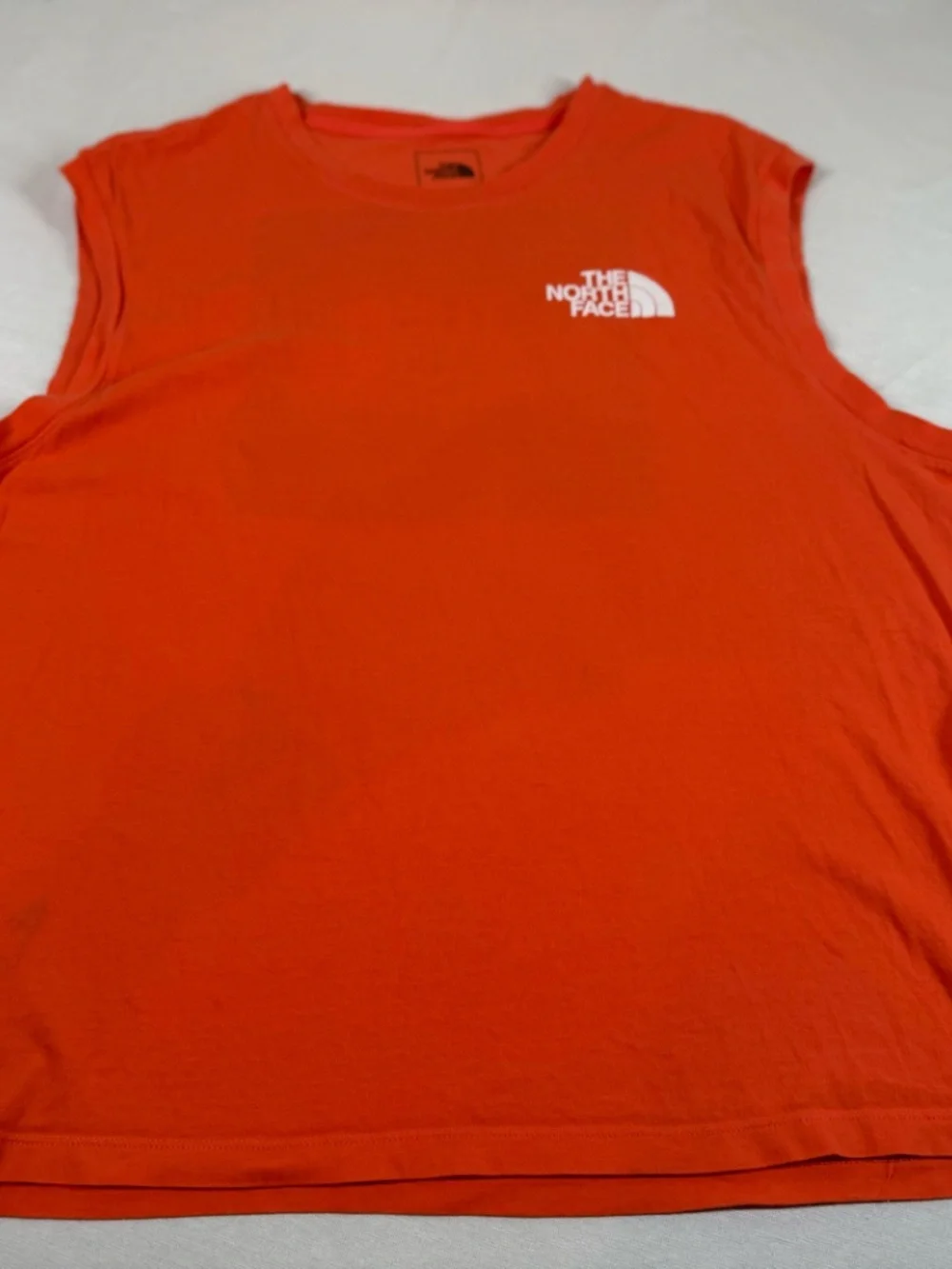 North Face Men's Sleeveless Athletic Shirt Size Large - Orange